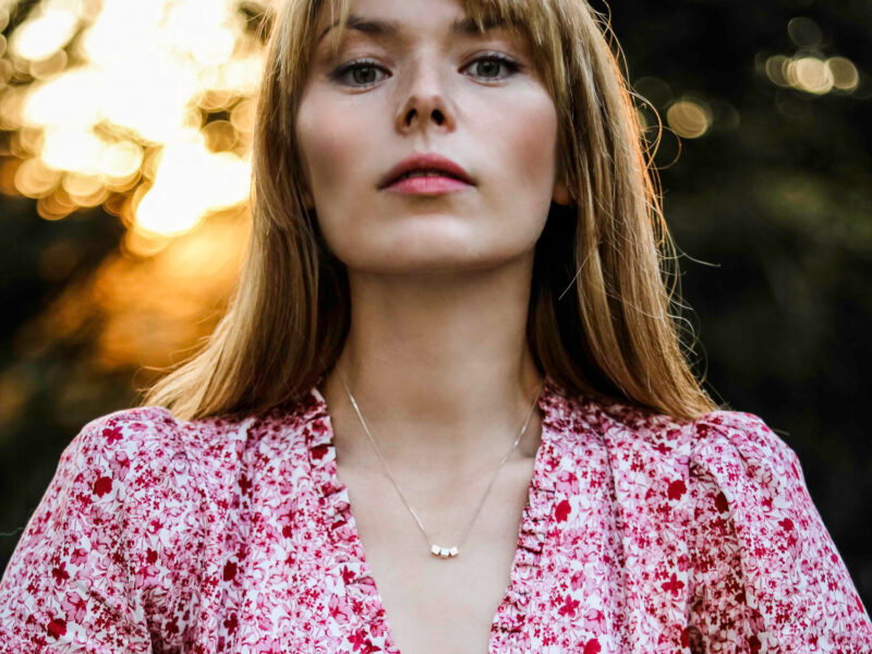 Brushed-silver 3-cube pendant