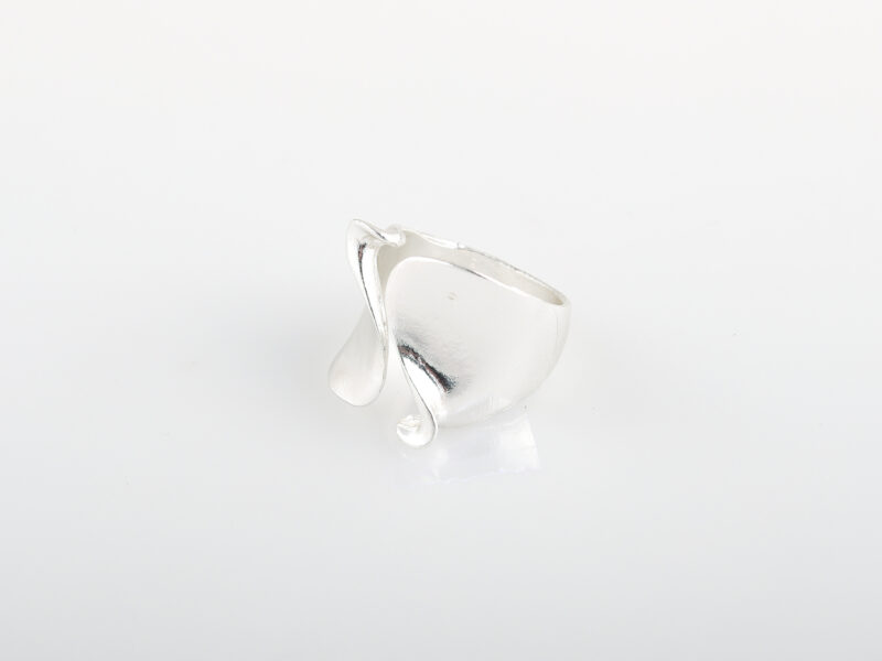 Negative Space sterling silver ring.