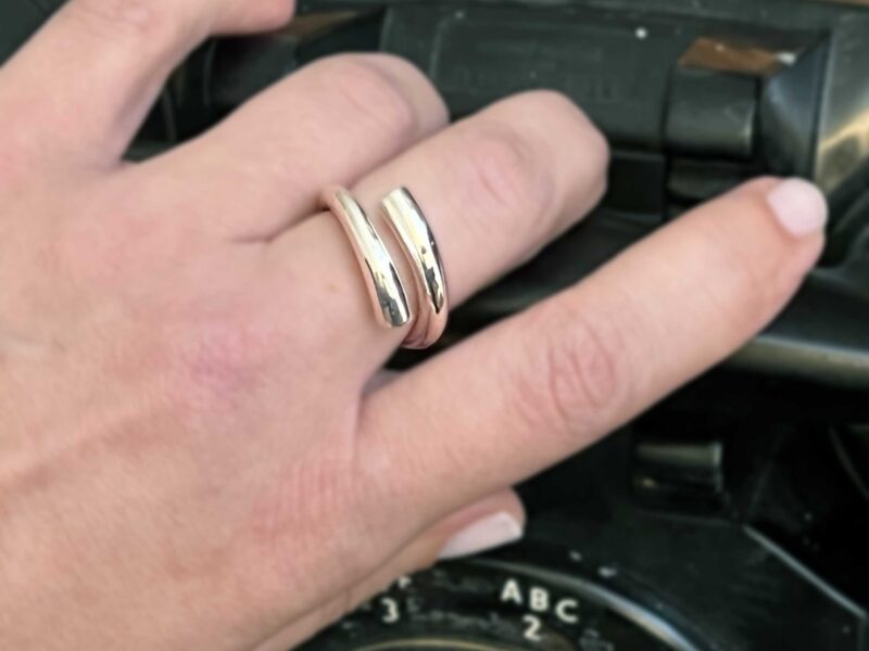 Coil Silver Adjustable Ring